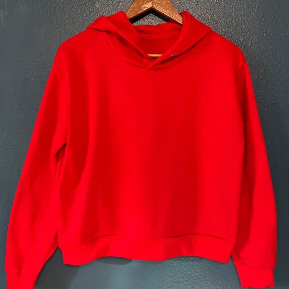 Bright Red Cropped Hoodie XL - Picture 5 of 5